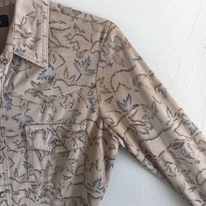 True Grit Faux Suede Pearl Snap